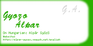 gyozo alpar business card